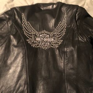 Harley Davidson genuine leather riding jacket.